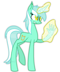 Size: 600x719 | Tagged: safe, artist:camomilereprise, artist:waste422, lyra heartstrings, pony, g4, female, hand, lyra's humans, magic, solo