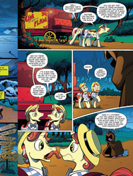 Size: 720x960 | Tagged: safe, idw, flam, flim, radiant hope, g4, siege of the crystal empire, spoiler:comic, spoiler:comic34, flim flam brothers, idw advertisement