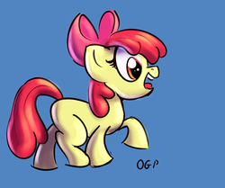 Size: 500x418 | Tagged: safe, artist:tadashi--kun, apple bloom, g4, female, simple background, solo