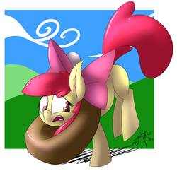 Size: 2000x1934 | Tagged: safe, artist:jorobro, apple bloom, g4, accessory swap, female, horse collar, solo