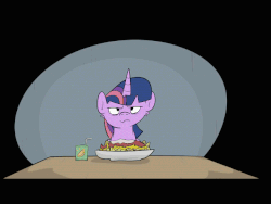 Size: 640x480 | Tagged: dead source, safe, artist:jittery-the-dragon, twilight sparkle, alicorn, pony, g4, animated, drink, eating, female, food, frame by frame, juice box, nachos, solo, table, twilight sparkle (alicorn), youtube link
