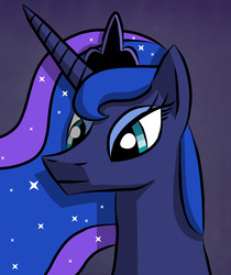 Size: 861x1024 | Tagged: safe, artist:platinumdrop, princess luna, g4, female, portrait, solo