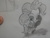 Size: 2560x1920 | Tagged: safe, artist:jofca, pinkie pie, equestria girls, g4, female, monochrome, perspective, smiling, solo, traditional art