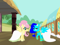 Size: 1024x757 | Tagged: safe, artist:roilbystarwarrior, fluttershy, oc, alicorn, pony, g4, alicorn oc