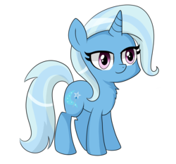 Size: 4300x4000 | Tagged: safe, artist:emera33, trixie, pony, unicorn, g4, absurd resolution, chest fluff, chibi, cute, daaaaaaaaaaaw, female, fluffy, mare, simple background, solo, transparent background