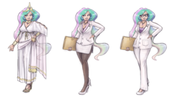 Size: 2000x1144 | Tagged: safe, artist:king-kakapo, princess celestia, human, g4, business suit, cleavage, clothes, dress, dress suit, female, glasses, high heels, humanized, light skin, miniskirt, office, pants, pantyhose, reference sheet, sandals, skirt, skirt suit, suit