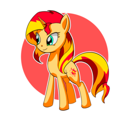 Size: 1200x1200 | Tagged: safe, artist:alloco, sunset shimmer, pony, unicorn, g4, female, solo
