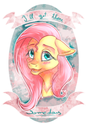 Size: 852x1212 | Tagged: safe, artist:scissorsrunner, fluttershy, pegasus, pony, g4, blushing, bust, female, inspirational, mare, simple background, solo, transparent background