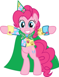 Size: 5271x6917 | Tagged: safe, artist:osipush, doomie, pinkie pie, pony, g4, absurd resolution, bipedal, clothes, crossover, female, heroes of might and magic, simple background, solo, transparent background, vector
