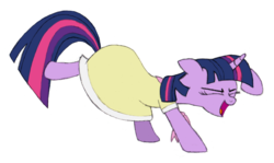Size: 2280x1359 | Tagged: safe, artist:fluttershy_z, twilight sparkle, pony, unicorn, g4, sweet and elite, adorkable, clothes, cute, dancing, do the sparkle, dork, dress, female, newbie artist training grounds, simple background, solo, transparent background, unicorn twilight