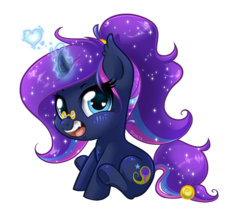 Size: 900x787 | Tagged: safe, artist:skjolty, oc, oc only, oc:comet blitz, bat pony, pony, glasses, heart, magic, solo