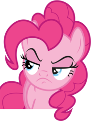 Size: 6000x7985 | Tagged: safe, artist:fluttershy_z, pinkie pie, earth pony, pony, g4, the cutie map, .ai available, .svg available, absurd resolution, female, simple background, solo, transparent background, vector, when she doesn't smile
