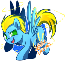 Size: 800x751 | Tagged: safe, artist:xwhitedreamsx, oc, oc only, oc:skybolt, pegasus, pony, simple background, solo, transparent background