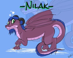 Size: 999x799 | Tagged: safe, artist:kassc, oc, oc only, oc:nilak, dragon, claws, cute, horns, tail, wings, zoom layer