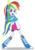 Size: 8500x12000 | Tagged: safe, artist:caliazian, rainbow dash, equestria girls, g4, my little pony equestria girls, .ai available, absurd resolution, boots, canterlot high, clothes, crossed arms, fake tail, female, helping twilight win the crown, high heel boots, long hair, looking at you, open mouth, pony ears, pose, rainbow dash cool pose, rainbow socks, school spirit, shoes, simple background, skirt, socks, solo, striped socks, transparent background, vector, wondercolts