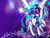 Size: 2048x1536 | Tagged: safe, artist:aimihanibal, dj pon-3, rarity, vinyl scratch, pony, unicorn, g4, backwards cutie mark, fusion, glasses, lights, music, music notes, neon, party, rariscratch, rave, solo