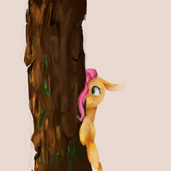 Size: 1280x1280 | Tagged: safe, artist:syazmeep, fluttershy, g4, female, solo, syazmeep, tree, wip