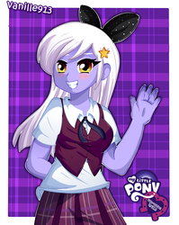 Size: 1280x1612 | Tagged: safe, artist:spookyle, oc, oc only, oc:night star, equestria girls, g4, my little pony equestria girls: friendship games, crystal prep academy, equestria girls logo, solo