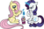 Size: 938x621 | Tagged: safe, artist:jadeile, fluttershy, rarity, pegasus, pony, unicorn, g4, female, hoof painting, hoof polish, horn, mare, simple background, transparent background