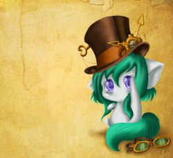 Size: 900x825 | Tagged: safe, artist:spectralpony, oc, oc only, oc:okiku, ghost, original species, solo, steampunk