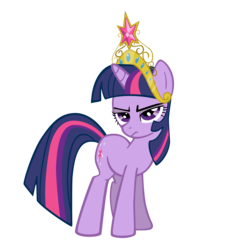 Size: 10000x10000 | Tagged: safe, artist:theaceofspadez, twilight sparkle, g4, the return of harmony, absurd resolution, big crown thingy, element of magic, female, simple background, solo, transparent background, unamused, vector