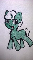 Size: 1456x2592 | Tagged: safe, artist:god-of-bbq, oc, oc only, oc:curly pine, pony, unicorn, solo, traditional art