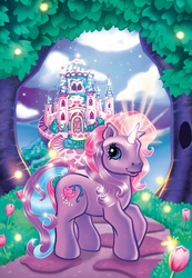 Size: 621x900 | Tagged: safe, lily lightly, a very pony place, come back lily lightly, g3, castle, crystal rainbow castle, cute, female, lily cutely, solo, unicornia