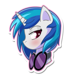 Size: 990x990 | Tagged: safe, artist:gehn94, dj pon-3, vinyl scratch, g4, bedroom eyes, female, portrait, profile, solo