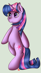 Size: 1024x1819 | Tagged: safe, artist:scarletcurl, twilight sparkle, pony, g4, bipedal, female, solo