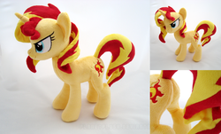 Size: 3800x2292 | Tagged: safe, artist:planetplush, sunset shimmer, pony, unicorn, g4, butt, high res, irl, photo, plot, plushie, solo