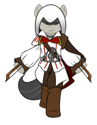 Size: 4000x5143 | Tagged: safe, artist:kloudmutt, artist:shelmo69, octavia melody, g4, assassin's creed, female, simple background, solo, transparent background