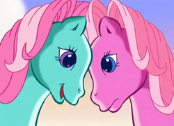 Size: 996x720 | Tagged: safe, screencap, minty, pinkie pie (g3), pony, g3, the princess promenade