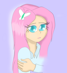 Size: 2447x2669 | Tagged: safe, artist:avikatscratchart, fluttershy, human, g4, female, high res, humanized, looking at you, solo