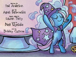 Size: 650x487 | Tagged: safe, artist:agnes garbowska, idw, trixie, pony, g4, spoiler:comic, spoiler:comic21, bipedal, female, solo