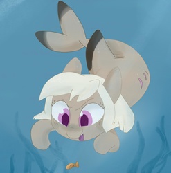 Size: 2503x2535 | Tagged: safe, artist:meowing-ghost, oc, oc only, fish, pony, shark, high res, solo, underwater