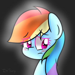Size: 1600x1600 | Tagged: dead source, safe, artist:artypaints, rainbow dash, pegasus, pony, g4, crying, female, solo