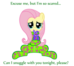 Size: 3218x2884 | Tagged: safe, artist:spellboundcanvas, fluttershy, g4, bonnie (fnaf), bronybait, five nights at freddy's, footed sleeper, high res
