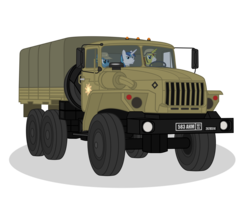 Size: 8500x6800 | Tagged: safe, artist:dolphinfox, shining armor, oc, g4, absurd resolution, military, russian, simple background, transparent background, truck, vector