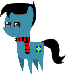Size: 1281x1434 | Tagged: safe, artist:sketchmcreations, oc, oc only, oc:sketch mythos, earth pony, pony, clothes, glasses, pointy ponies, scarf, simple background, solo, transparent background