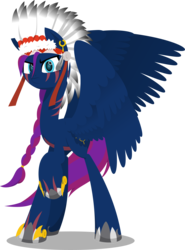 Size: 2507x3391 | Tagged: safe, artist:zacatron94, oc, oc only, oc:shadow scope, bodypaint, high res, lineless, paint on fur, solo