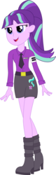 Size: 544x1696 | Tagged: safe, artist:sketchmcreations, starlight glimmer, equestria girls, g4, arm band, boots, clothes, equestria girls-ified, female, inkscape, name tag, nazi parody, necktie, simple background, solo, starlight himmler, transparent background