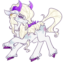 Size: 690x685 | Tagged: safe, artist:mvnchies, oc, oc only, bicorn, hybrid, colored hooves, fabulous, horn, male, multiple horns, raised hoof, simple background, solo, stallion, transparent background, unshorn fetlocks