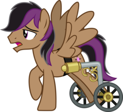 Size: 3515x3176 | Tagged: safe, artist:vector-brony, stellar eclipse, pegasus, pony, g4, cute, handicapped, high res, male, open mouth, raised hoof, simple background, solo, spread wings, stallion, transparent background, vector, wheelchair, wings