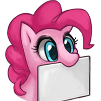 Size: 200x200 | Tagged: safe, artist:pohwaran, pinkie pie, g4, board, female, icon, simple background, solo, white background