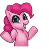 Size: 100x100 | Tagged: safe, artist:pohwaran, pinkie pie, g4, animated, female, icon, korean, simple background, solo, translation request, transparent background