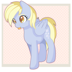 Size: 1024x1024 | Tagged: safe, artist:sofilut, derpy hooves, pegasus, pony, g4, female, mare, solo, tongue out