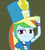 Size: 917x1021 | Tagged: safe, screencap, rainbow dash, equestria girls, g4, my little pony equestria girls: friendship games, canterlot high, chs rally song, clothes, faic, female, hat, nani sore, reaction image, shako, smug, smugdash, solo, wondercolts