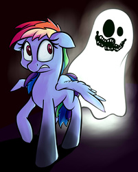 Size: 1458x1809 | Tagged: safe, artist:impcjcaesar, rainbow dash, ghost, g4, 2spooky, female, solo