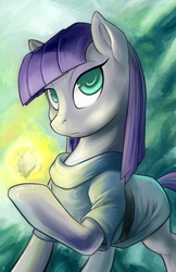 Size: 990x1530 | Tagged: safe, artist:halley-valentine, boulder (g4), maud pie, g4, female, magic, rock, solo