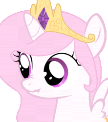 Size: 878x994 | Tagged: safe, artist:camtwo, derpibooru exclusive, princess celestia, alicorn, pony, g4, animated, cewestia, crown, cute, cutelestia, female, filly, pink-mane celestia, scrunchy face, simple background, solo, transparent background, vibrating, younger